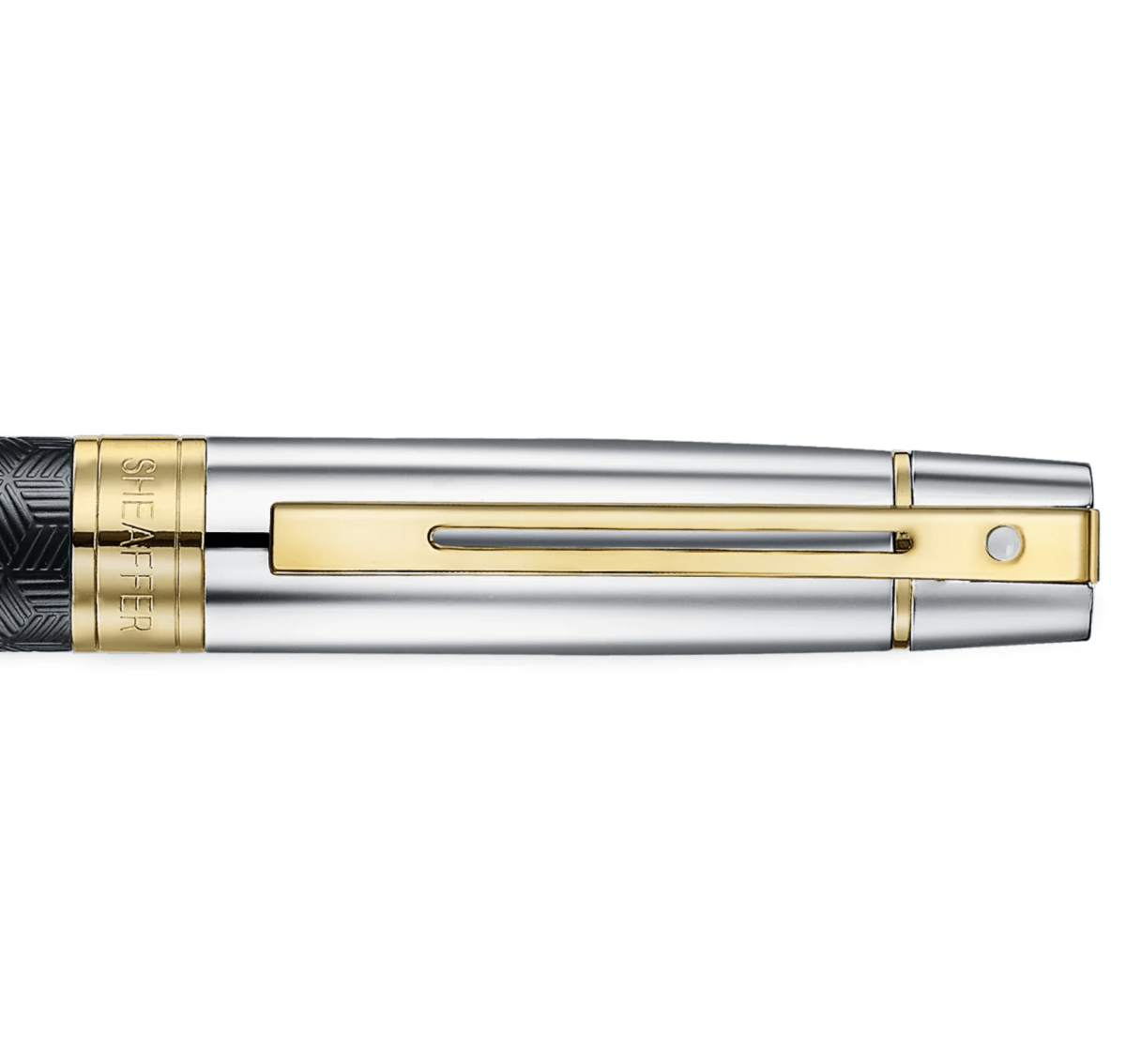 Bolígrafo Sheaffer 300 Negro Mate Tapa De Cromo Brillante5
