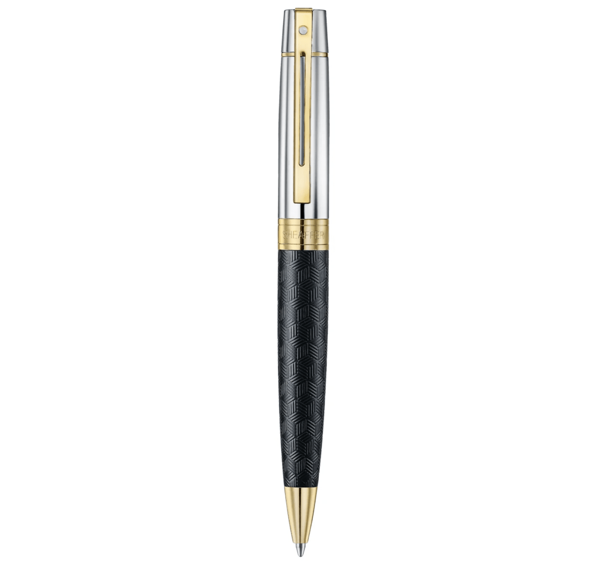 Bolígrafo Sheaffer 300 Negro Mate Tapa De Cromo Brillante6