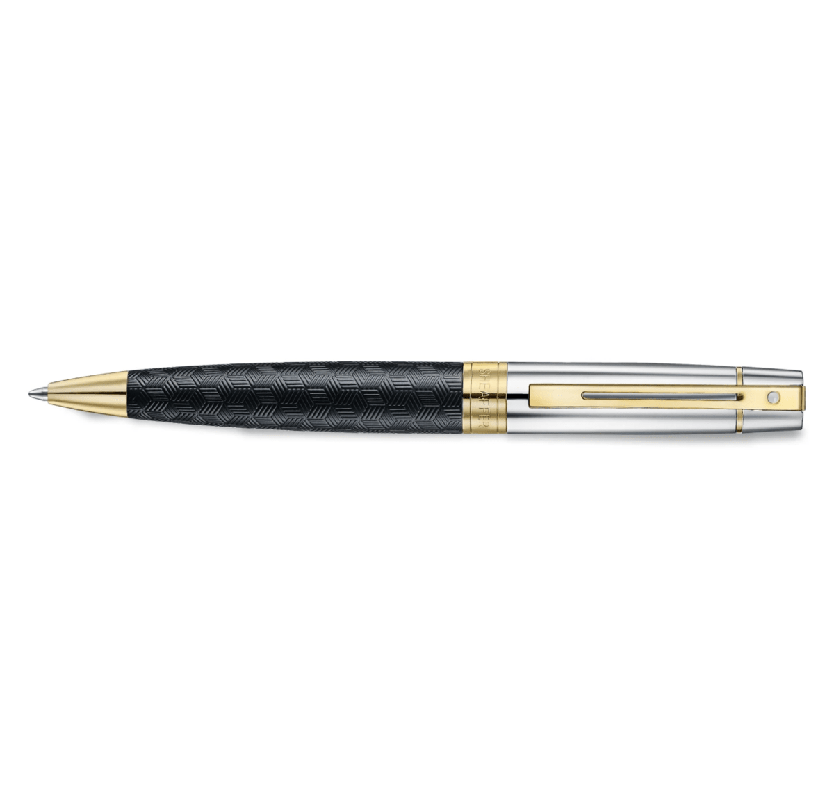 Bolígrafo Sheaffer 300 Negro Mate Tapa De Cromo Brillante4