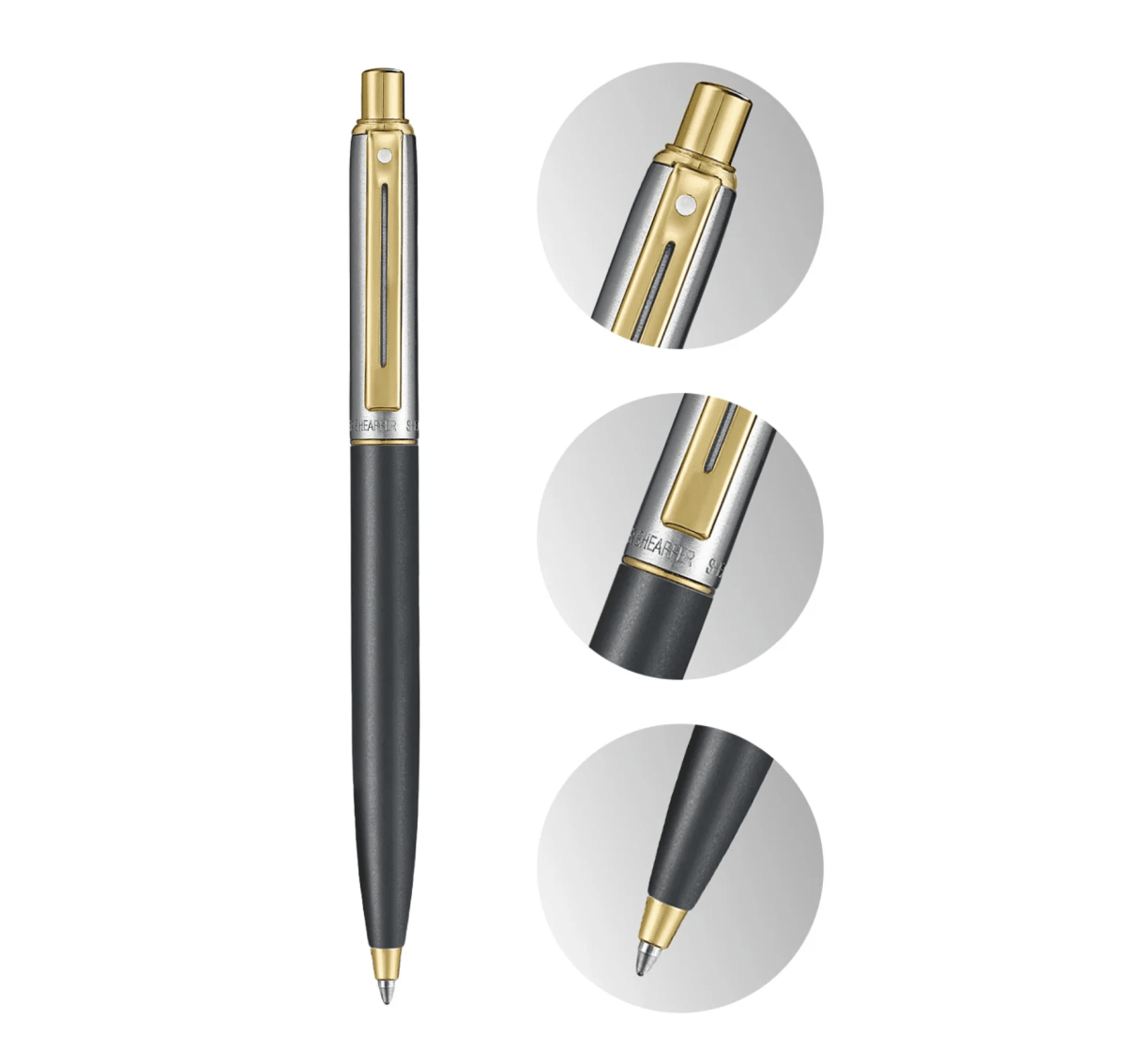 Bolígrafo Sheaffer Sentinel 334 Negro Mate Chapados En Oro5