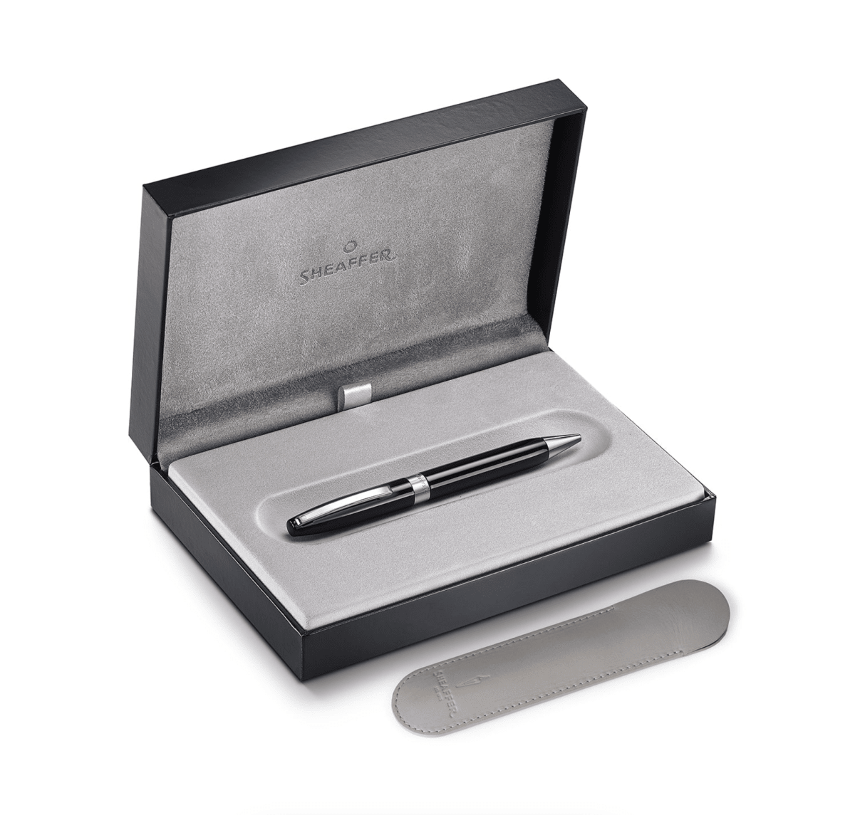 Bolígrafo Sheaffer Legacy 9064 Negro Y Adornos Cromados6