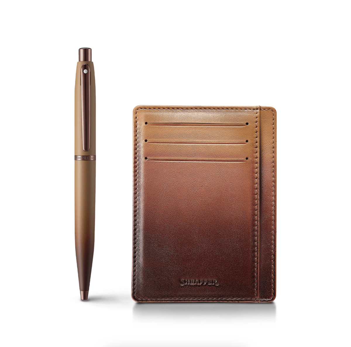 Set Bolígrafo Sheaffer VFM Café Marrón Mate Con Ribetes Cch1