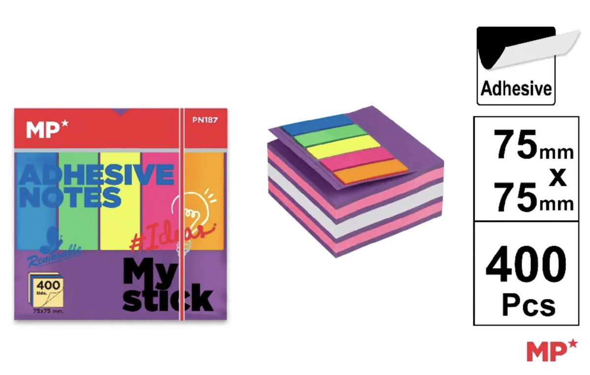 Set De Notas Adhesivas 75X75MM 400H Color Variado1