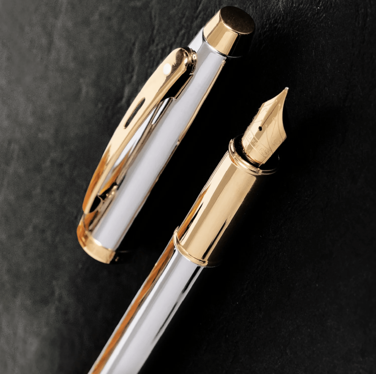 Pluma Fuente Sheaffer Serie 100 GT punto medio cromo4