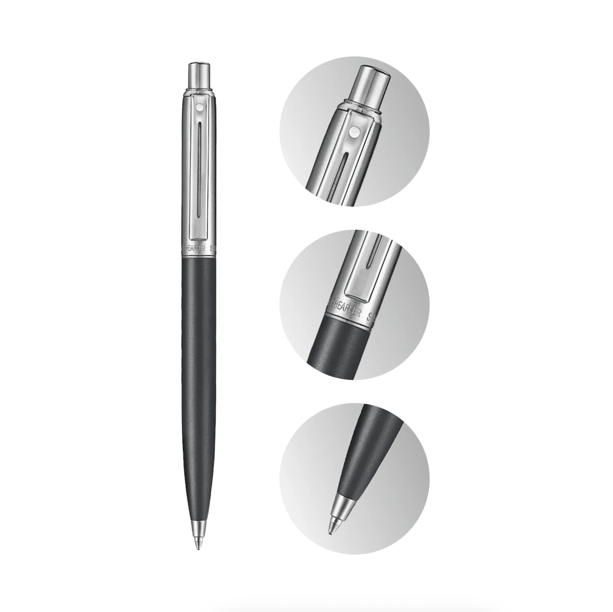 Sheaffer Sentinel 331Negro Mate Con Adornos Cromados5