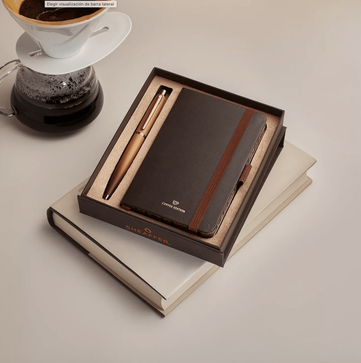 GIFTSET SHEAFFER VFM COFFEE EDITION MATT BROWN TRIMS BP5