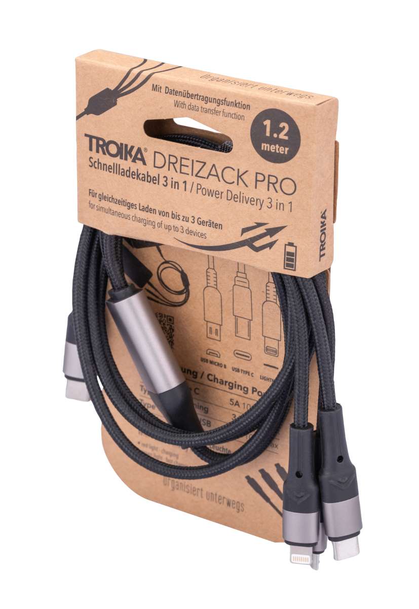 Cable de carga rápida TROIKA DREIZACK PRO8