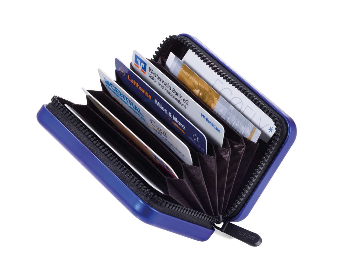 Estuche para tarjetas de crédito TROIKA KARTENKOFFER azul2