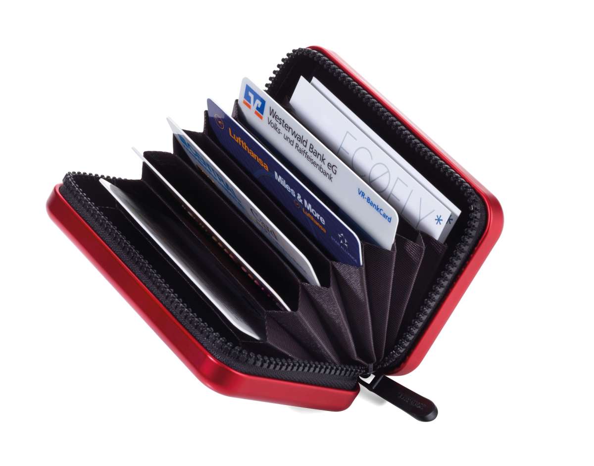 Estuche para tarjetas de crédito TROIKA KARTENKOFFER rojo2