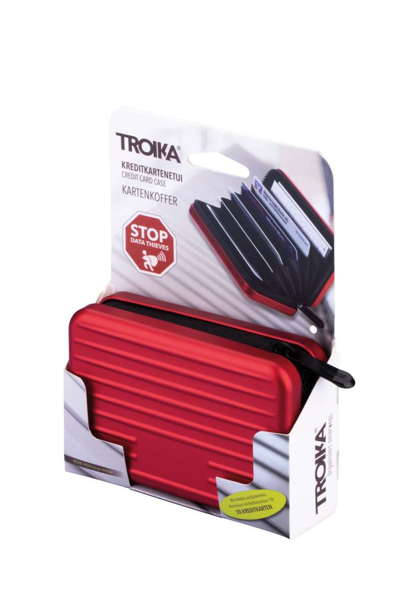 Estuche para tarjetas de crédito TROIKA KARTENKOFFER rojo4