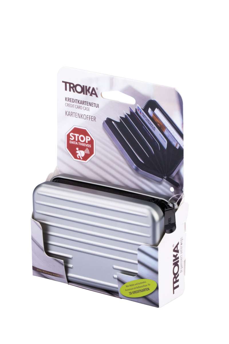 Estuche para tarjetas de crédito TROIKA KARTENKOFFER titanio6