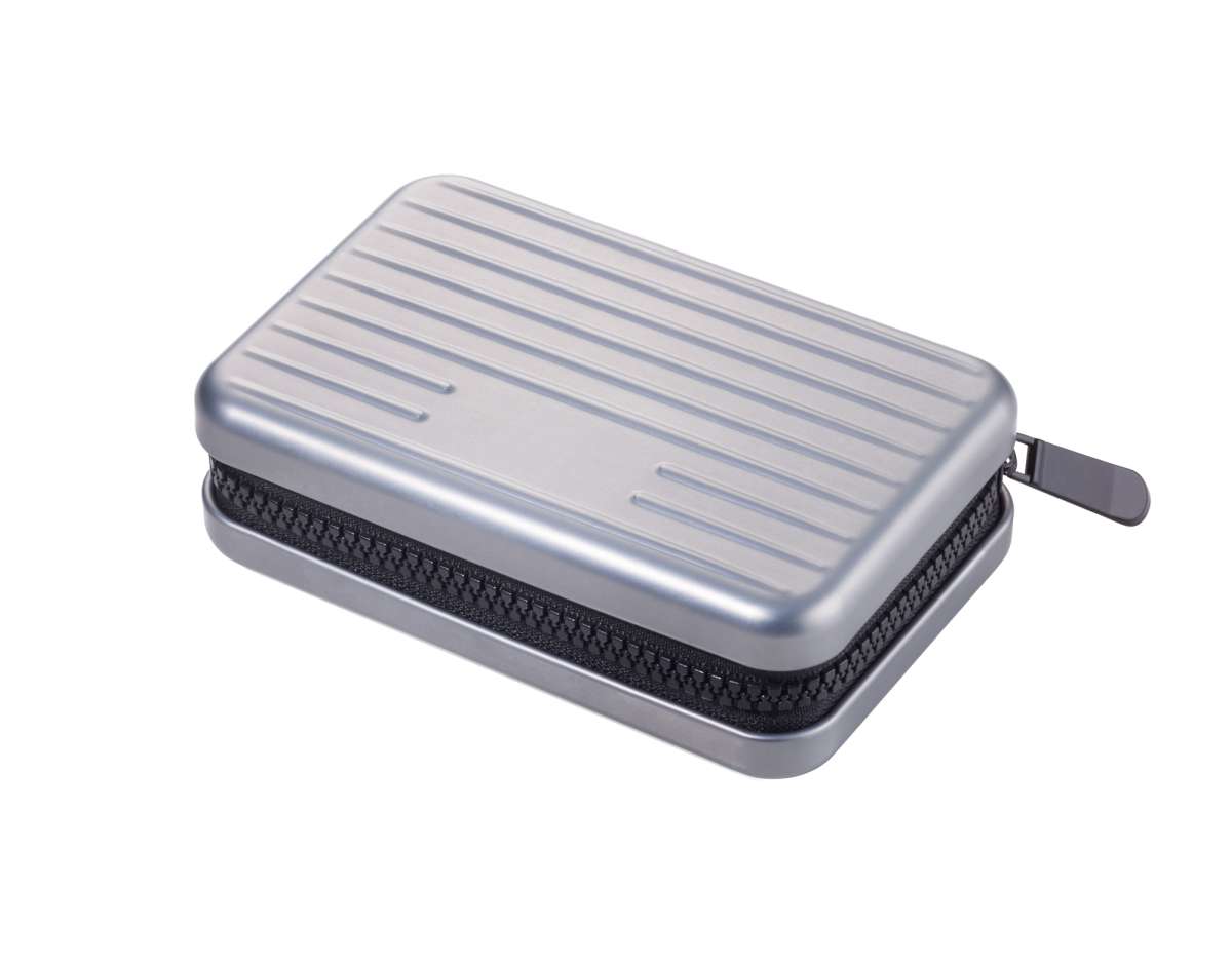 Estuche para tarjetas de crédito TROIKA KARTENKOFFER titanio1