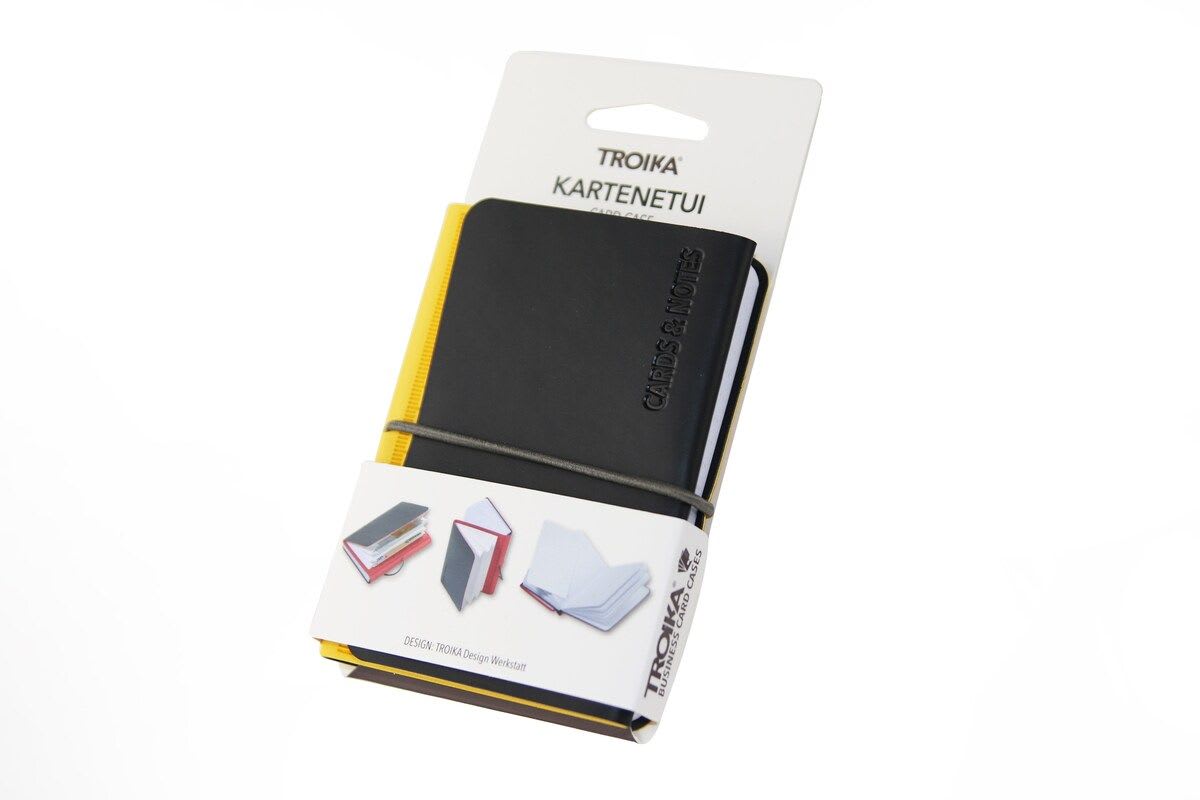 Mini Block de Notas Troika y Tarjetero Color Amarillo4