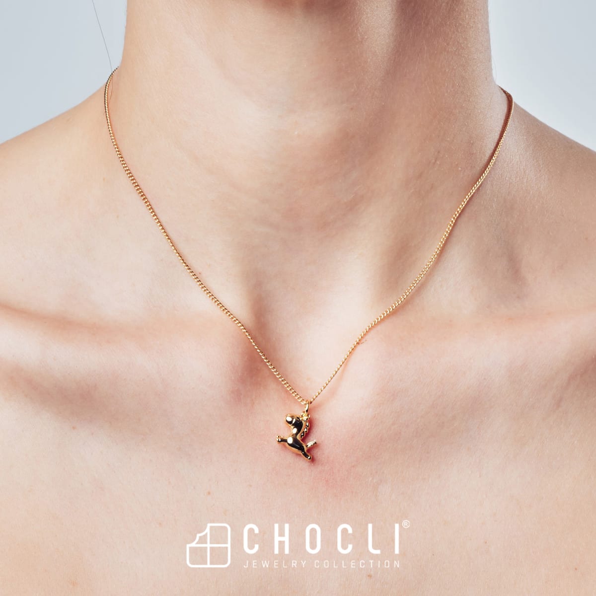 CHOCLI Collar con Baño18k Unicornio9