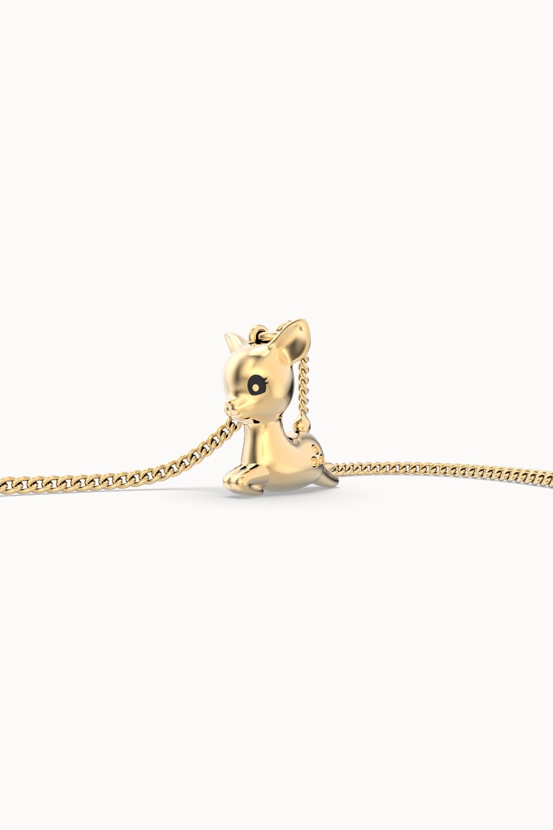 CHOCLI Collar con Baño18k Ciervo4
