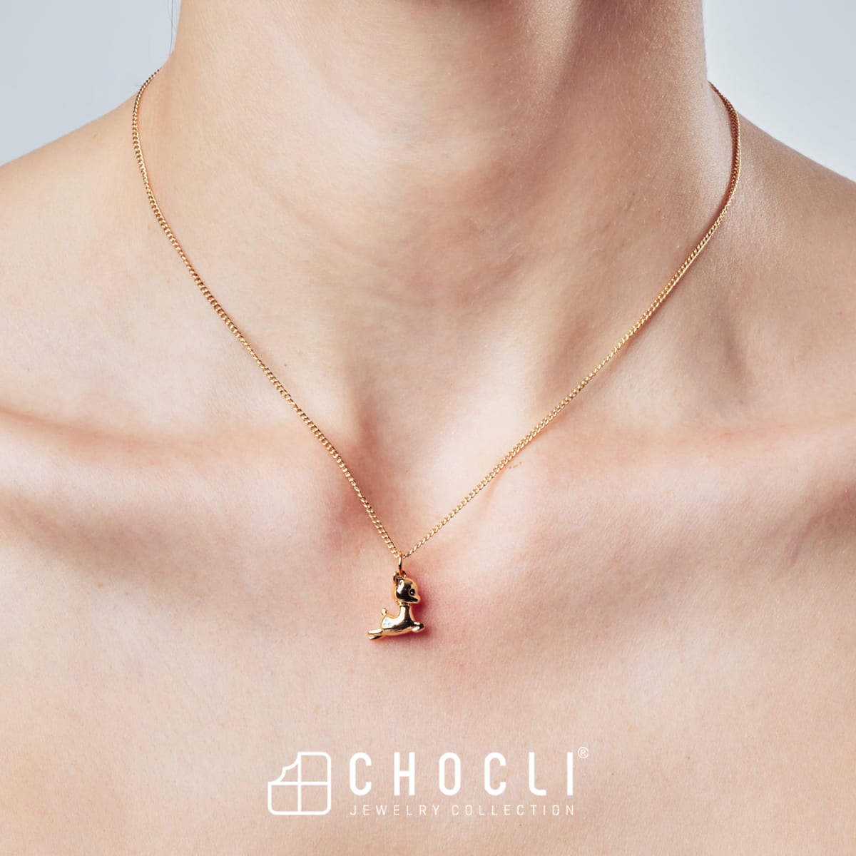 CHOCLI Collar con Baño18k Ciervo8