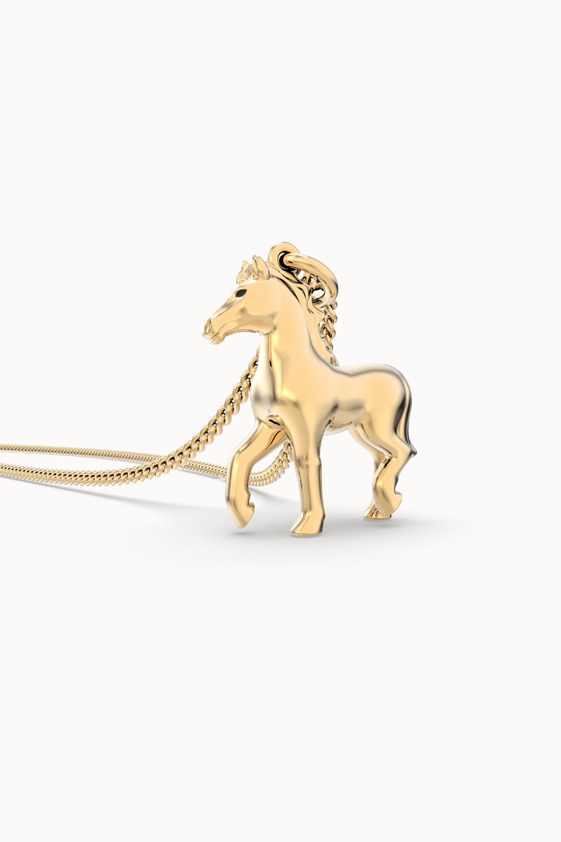 CHOCLI Collar con Baño18k Caballo4
