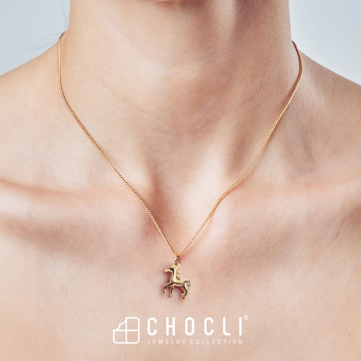 CHOCLI Collar con Baño18k Caballo7