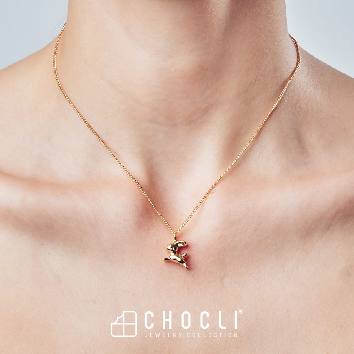 CHOCLI Collar con Baño18k Conejo8