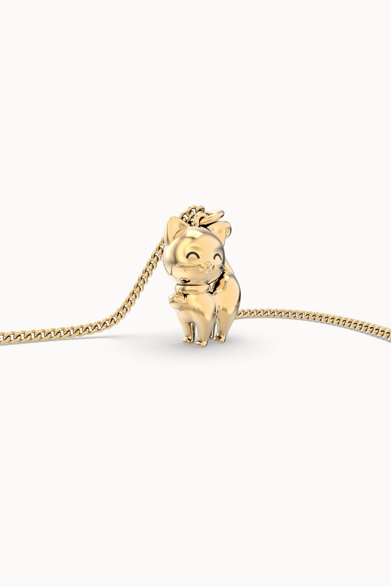 CHOCLI Collar con Baño18k Gato3