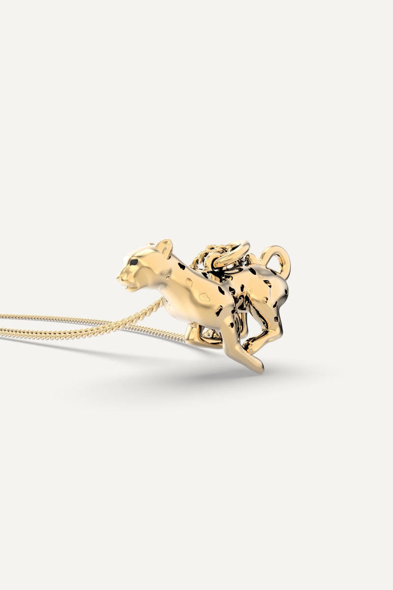 CHOCLI Collar con Baño18k Leopardo6