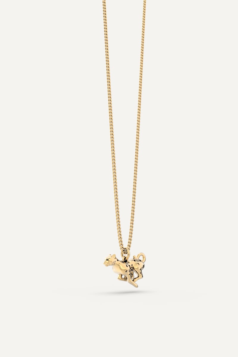 CHOCLI Collar con Baño18k Leopardo4