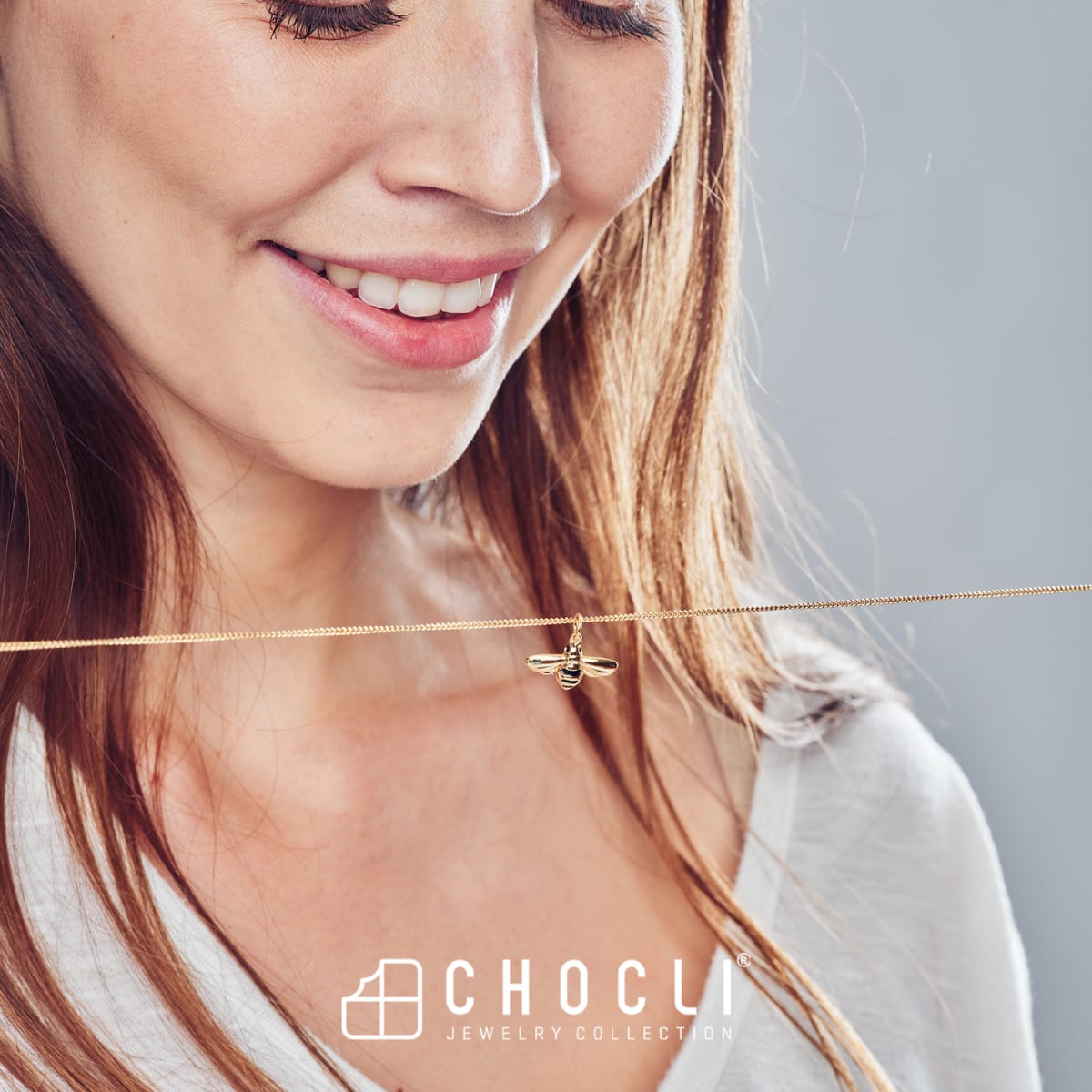 CHOCLI Collar con Baño18k Abeja7