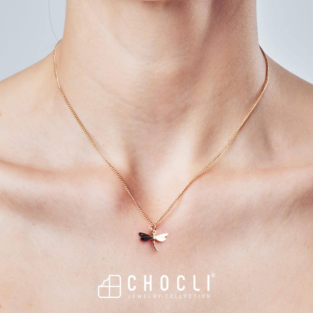 CHOCLI Collar con Baño18k Libélula12