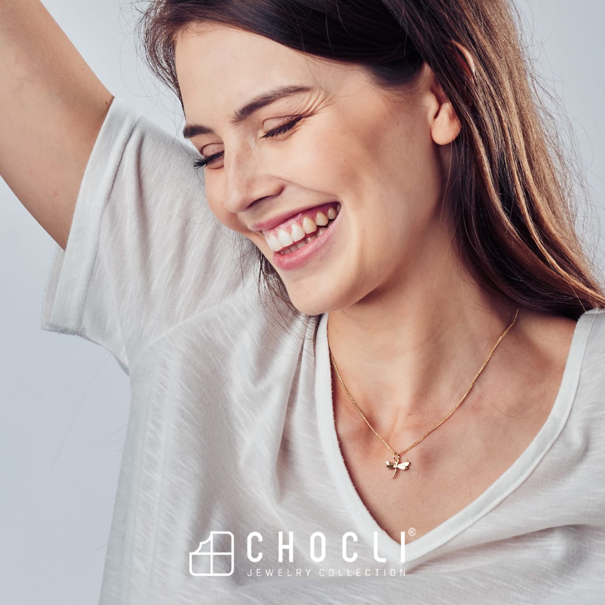 CHOCLI Collar con Baño18k Libélula13