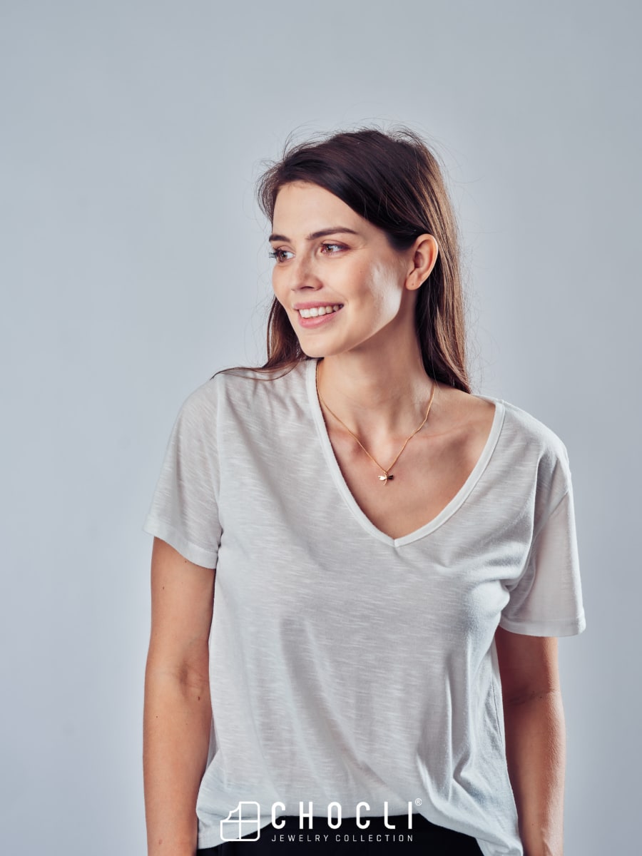 CHOCLI Collar con Baño18k Libélula11