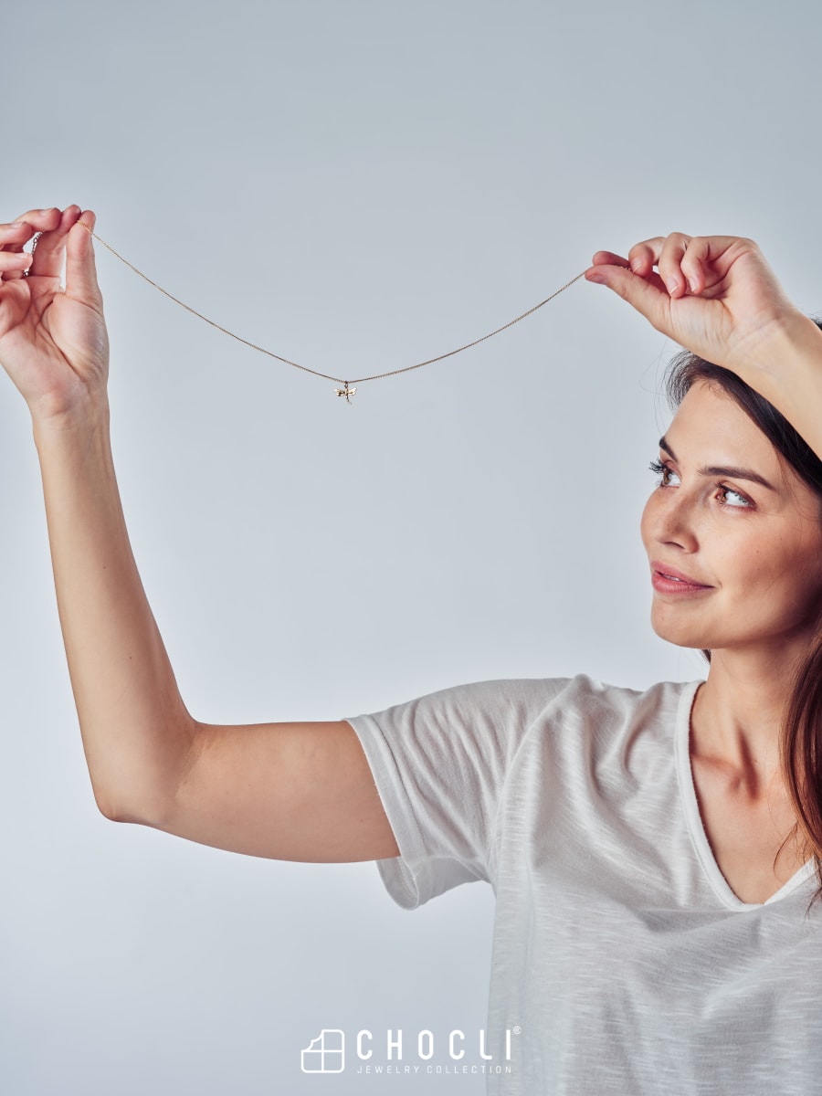 CHOCLI Collar con Baño18k Libélula14