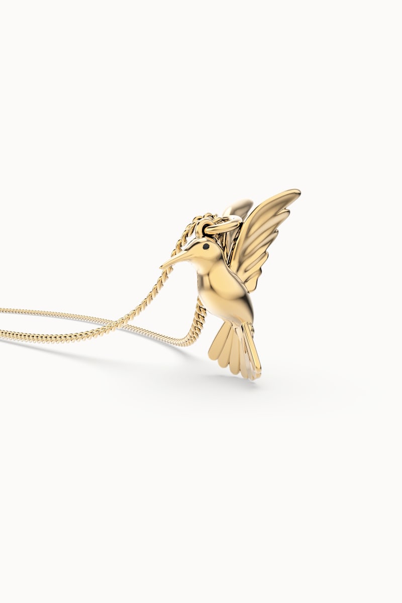 CHOCLI Collar con Baño18k Colibrí4