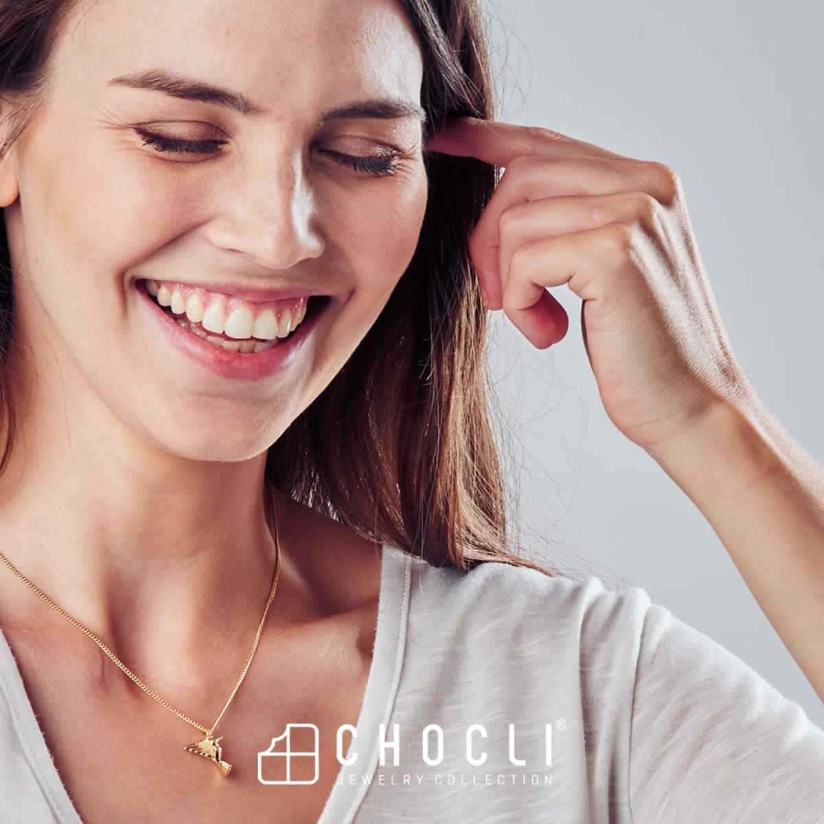 CHOCLI Collar con Baño18k Colibrí8