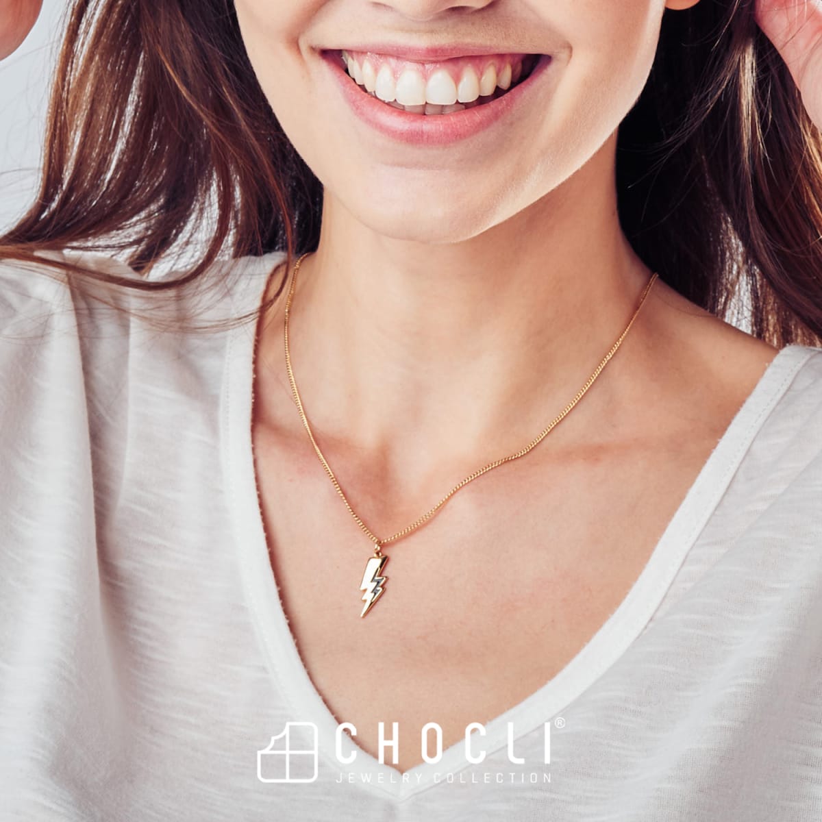 CHOCLI Collar con Baño18k Rayo9