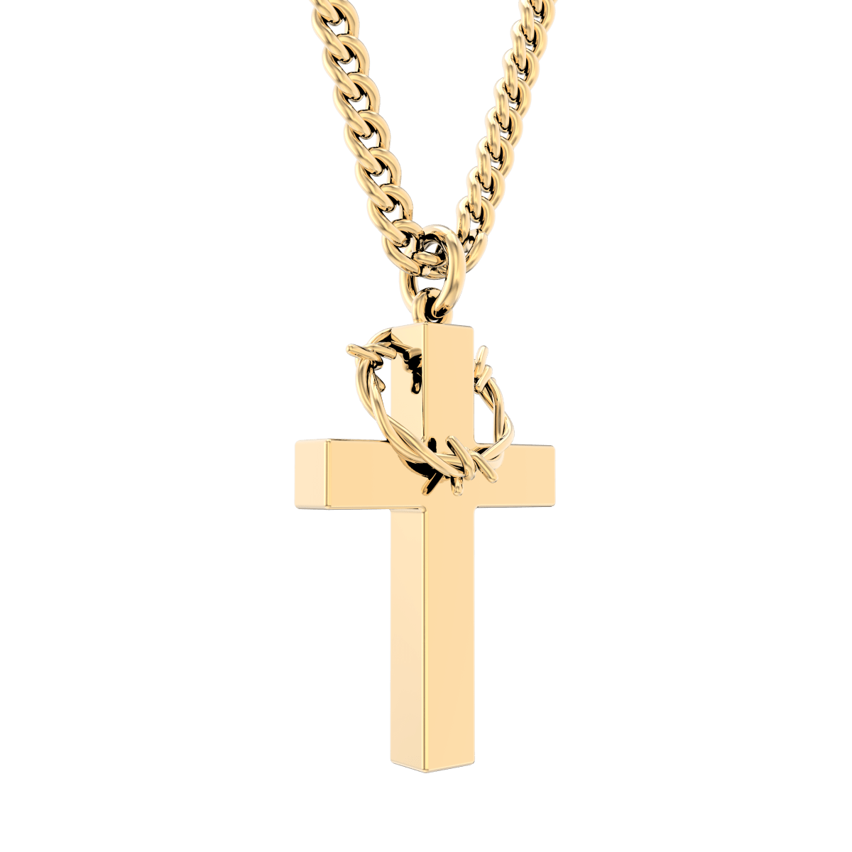 CHOCLI Collar con Baño18k Cruz1