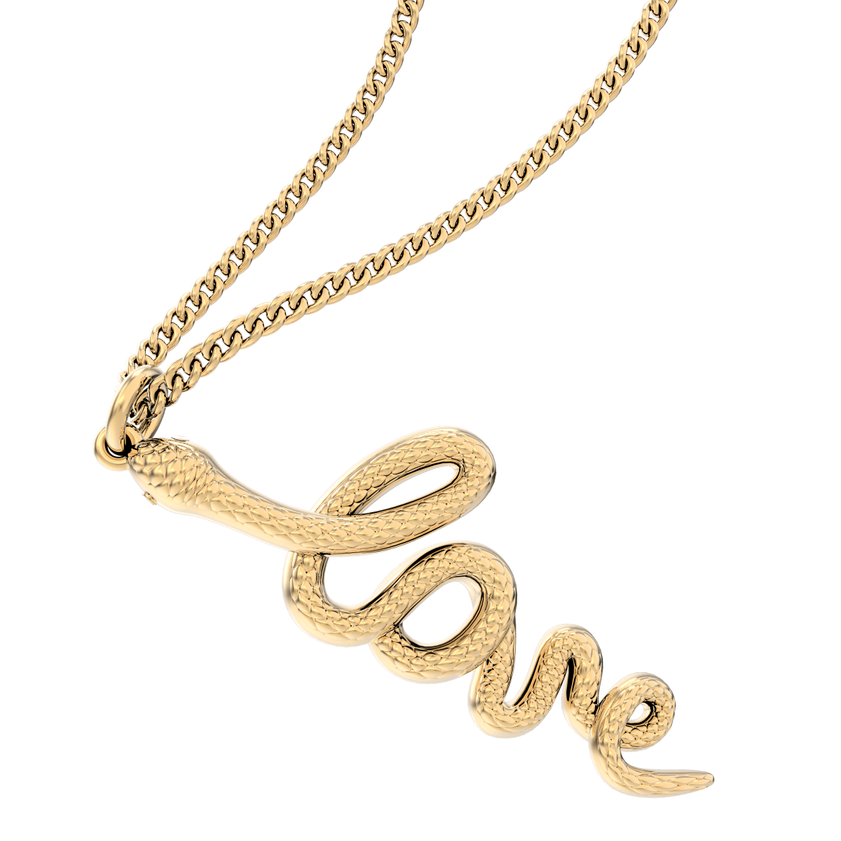 CHOCLI Collar con Baño18k Serpiente Amor