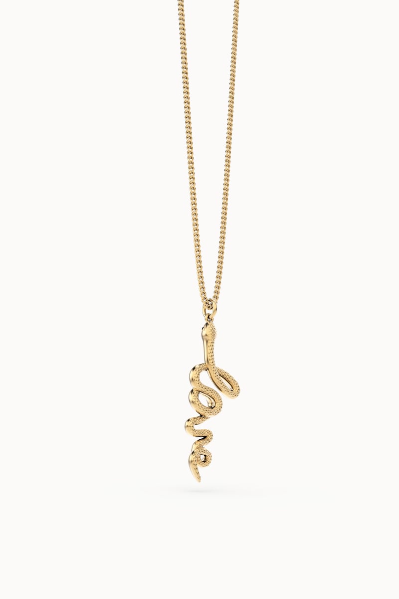 CHOCLI Collar con Baño18k Serpiente Amor