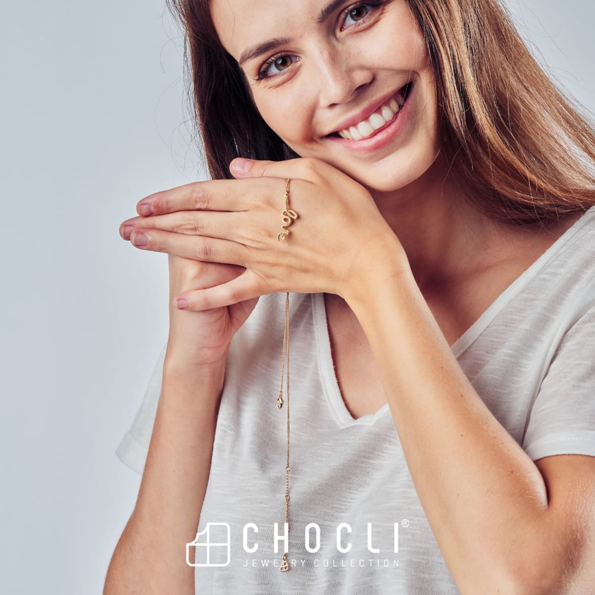 CHOCLI Collar con Baño18k Serpiente Amor9