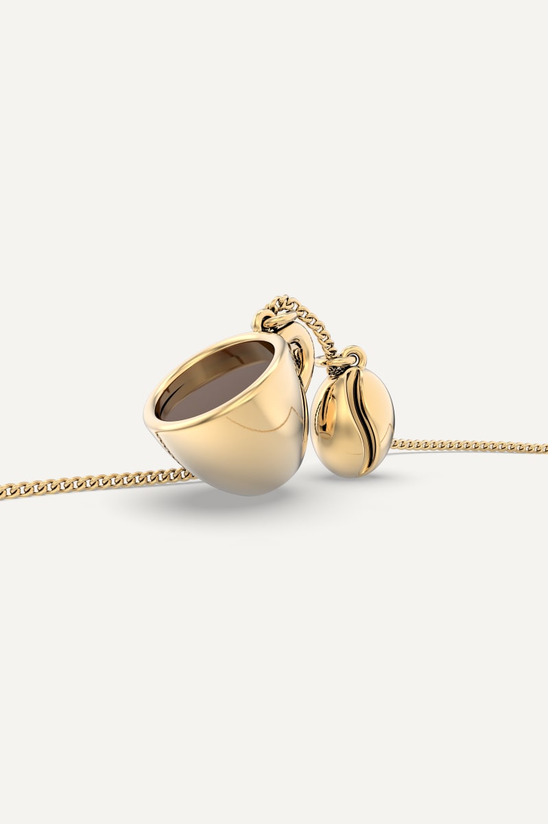 CHOCLI Collar con Baño18k Café y Grano5
