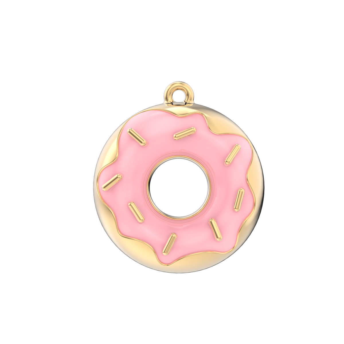 CHOCLI Collar con Baño18k Dona Glaseada Rosa3