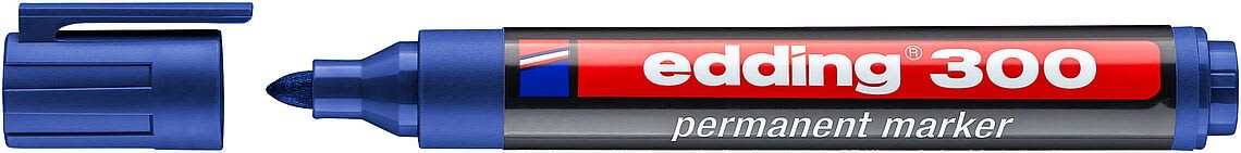 Marcador permanente edding E-300 Azul2