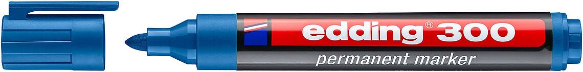 Marcador permanente edding E-300 Celeste2