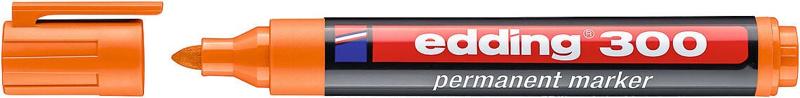 Marcador permanente edding E-300 Naranjo2
