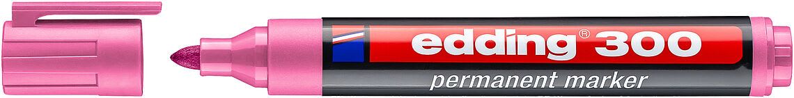 Marcador permanente edding E-300 Rosado2