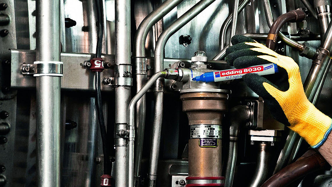 Marcador nuclear, aeronáutico y naval NLS high-tech Edding E-8030 Rojo3