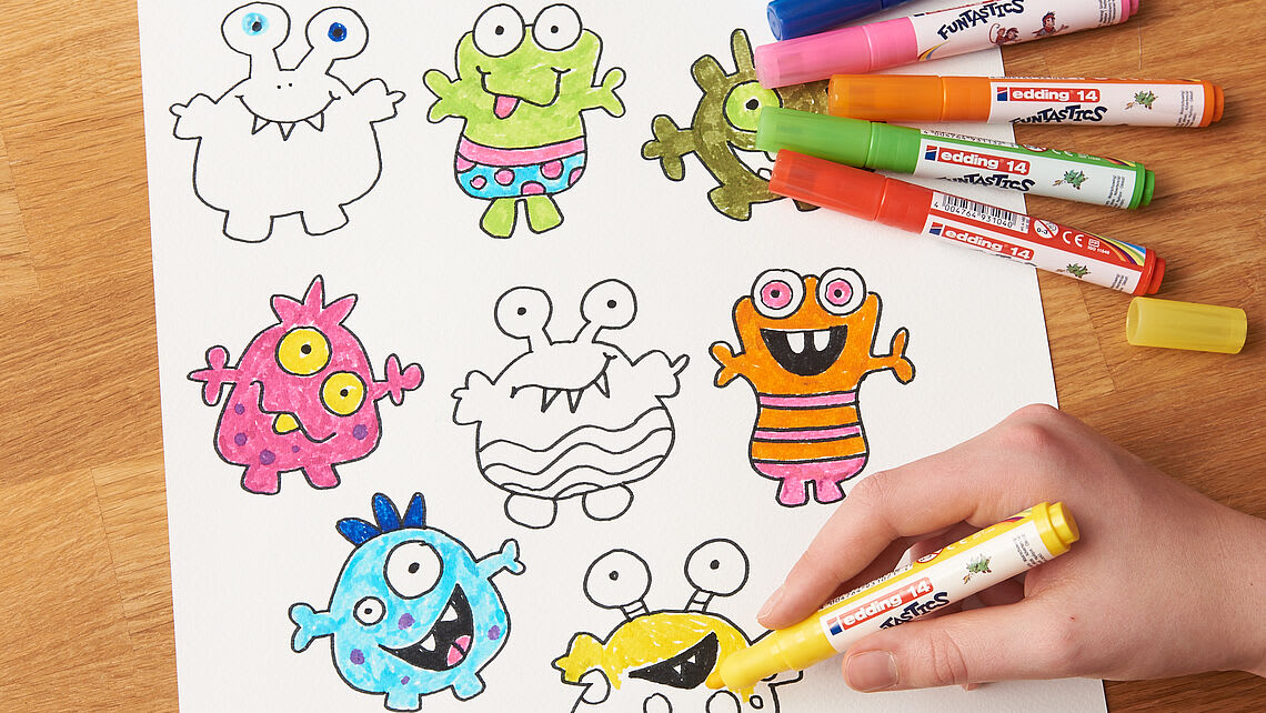 Set 10 Marcador infantil de fibra Edding E-14 FUNTASTICS MAGIC FUN Surtido3