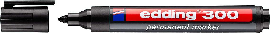 Marcador permanente edding E-300 Negro2