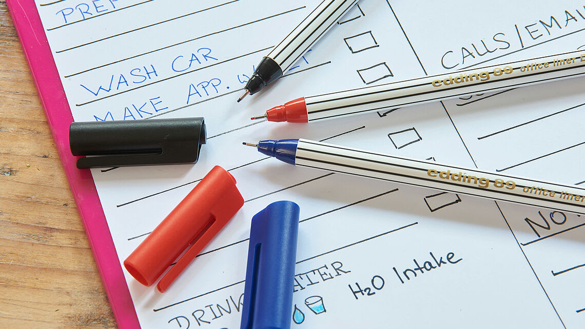 Set 10 Tiralíneas Edding E-55 Celeste 0.33