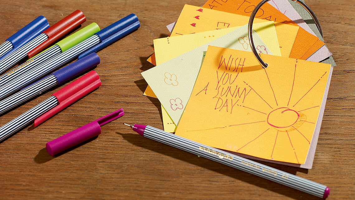 Set 16 Tiralíneas Edding E-55 Celeste 0.33
