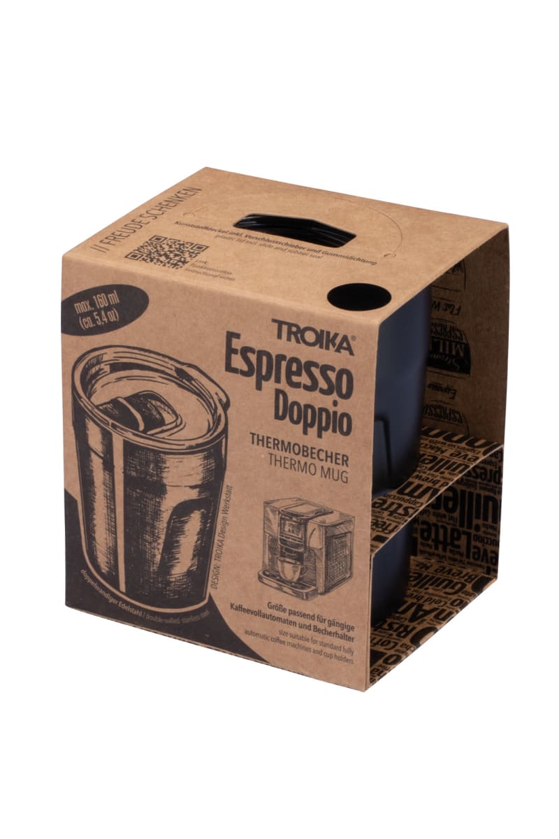 Taza térmica Troika  para espresso Negro7